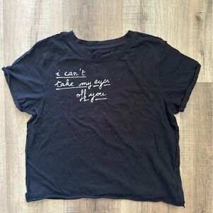 Black tee can’t take my eyes off of you